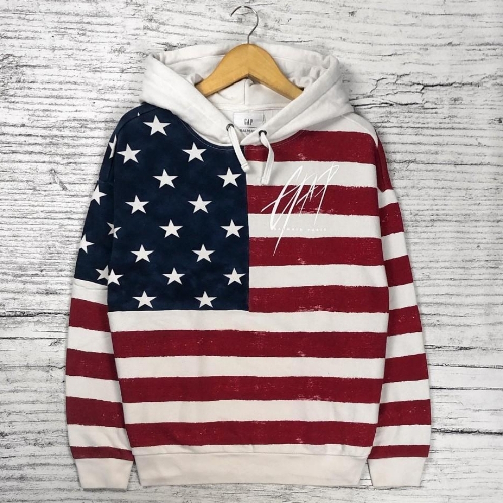 Men's Balmain GAP American Collaboration Hoodie - Picture 3 of 8